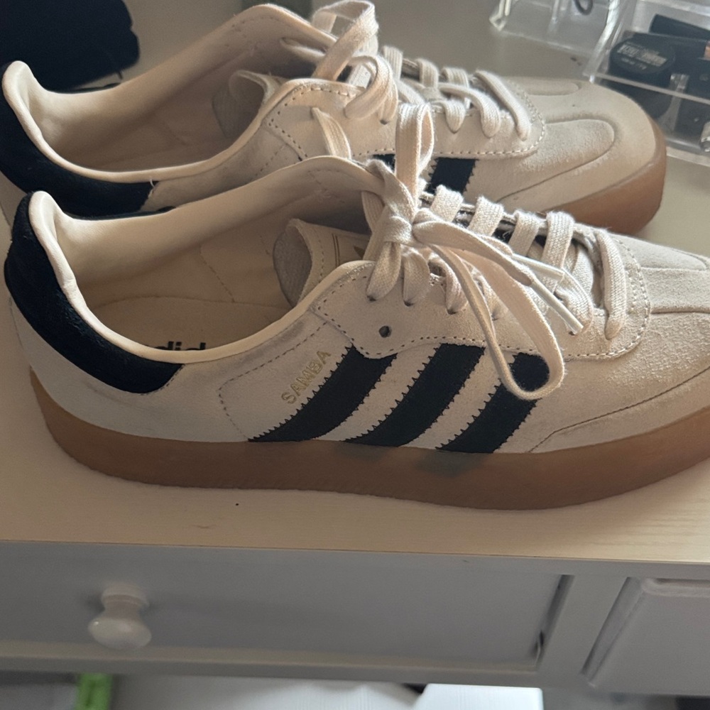 Adidas Samba White Black Gum Sole Sneakers